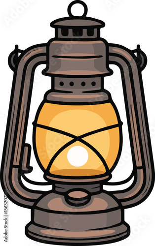 Vintage kerosene lantern antique oil lamp lighting equipment old fashioned light source