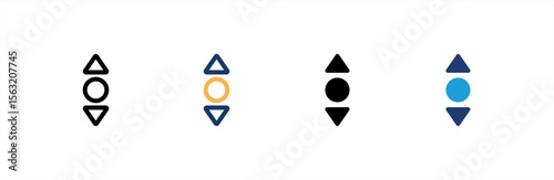 Scroll icon set multiple style collection. Vector illustration.