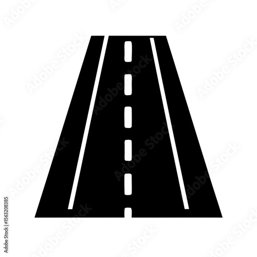 highway road silhouette vector, road icon