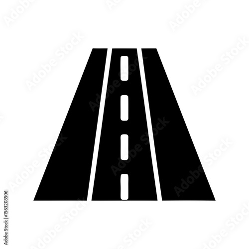 highway road silhouette vector, road icon
