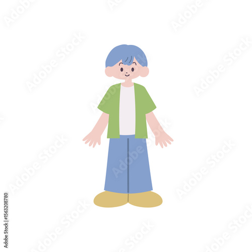 若い男性の全身