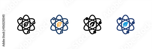 Science icon set multiple style collection. Vector illustration.