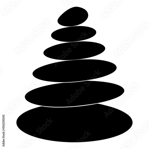 Zen Stones Stacked Silhouette