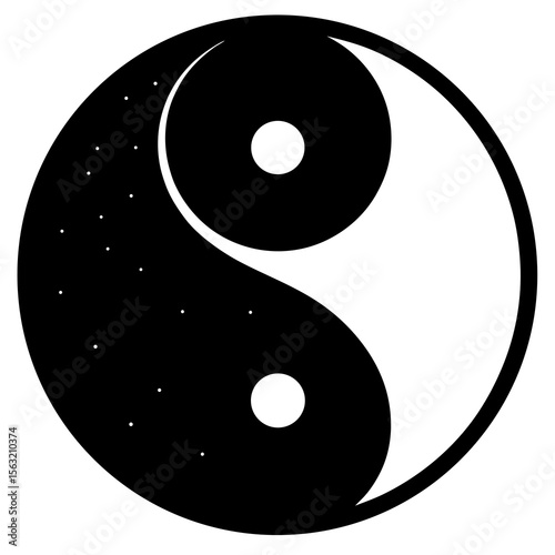 Yin Yang Symbol Silhouette