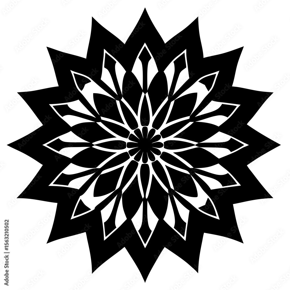 Obraz premium Mandala Shape Silhouette