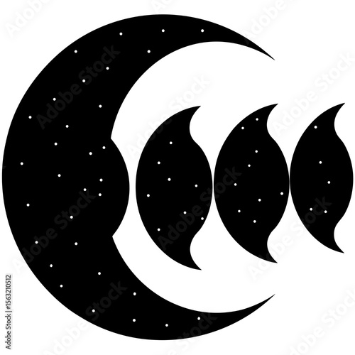 Moon Phases Silhouette