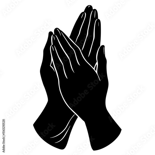 Praying Hands Silhouette
