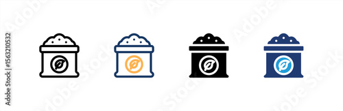 Fertilizer icon set multiple style collection. Vector illustration.