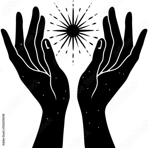 Reiki Healing Hands Silhouette