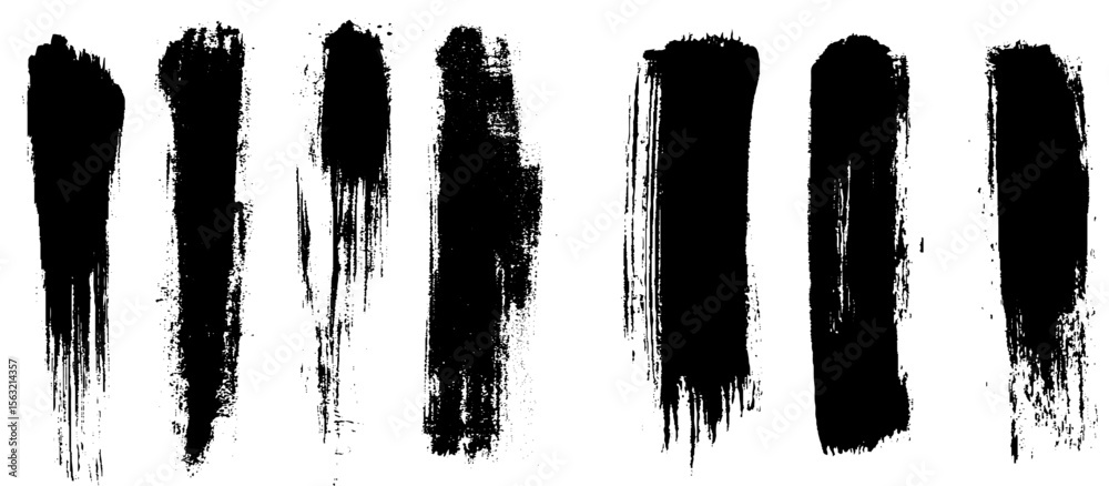 Collection of vector paint brush strokes, hand drawn brush Collection of vector paint brush strokes, hand drawn brush
