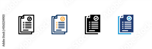 Exam icon set multiple style collection. Vector illustration.