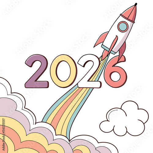 Rocket Launching With Colorful Smoke year