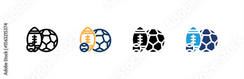 Sports icon set multiple style collection. Vector illustration.