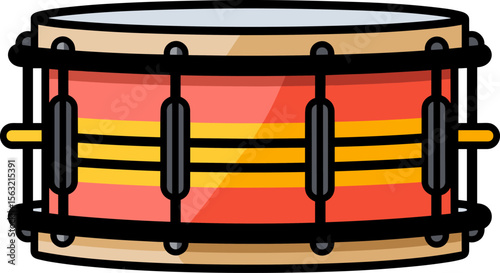 Vibrant Drum Illustration: A Symphony of Color and Rhythm