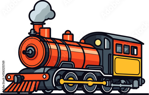 Vintage Steam Train Locomotive: A Classic Transportation Icon