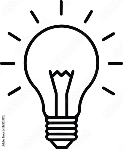 Shining Light Bulb Idea Icon