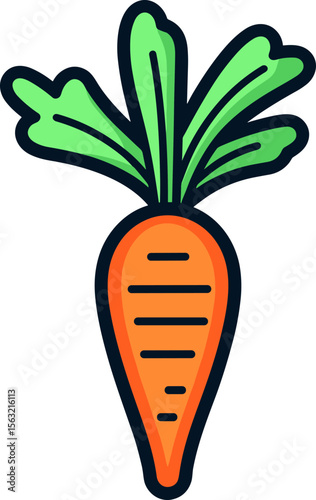Vibrant Carrot Icon: Fresh, Healthy, and Naturally Sweet Treat