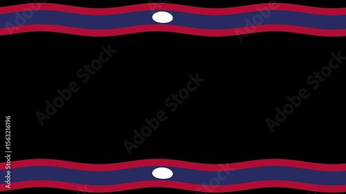Background of Laos Flag Flying Above and Below
