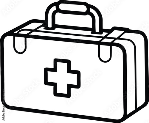  First Aid Kit Outline Illustration