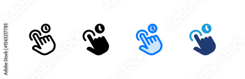 Hold icon set multiple style collection. Vector illustration.