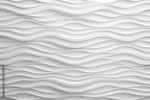 A seamless pattern of white waves creates a textured background isolated on white background