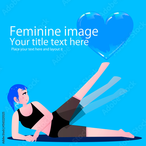 フィットネスで鍛える可愛い女性