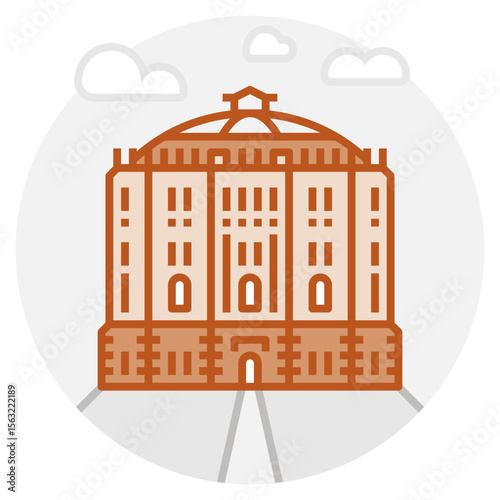Gasometers – Vienna, Austria (filled outline icon) 
