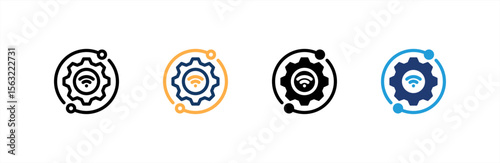 Configuration icon set multiple style collection. Vector illustration.