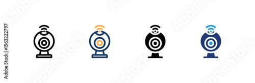 Webcam icon set multiple style collection. Vector illustration.