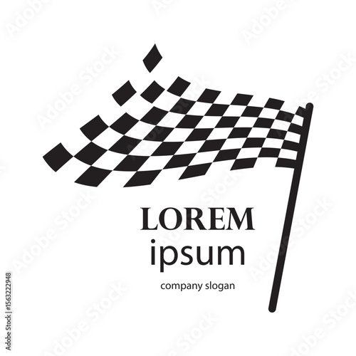 image of a racing flag flying