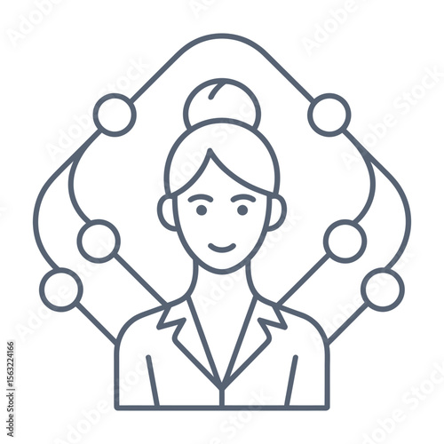 Feminism Right Icon. Two Tone Editable Feminist Symbol


