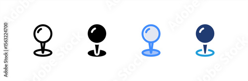 Marker icon set multiple style collection. Vector illustration.