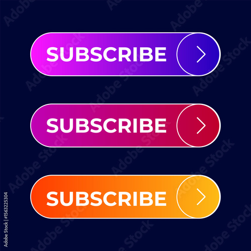 button Subscribe gradient set vector
Vector set gradient button