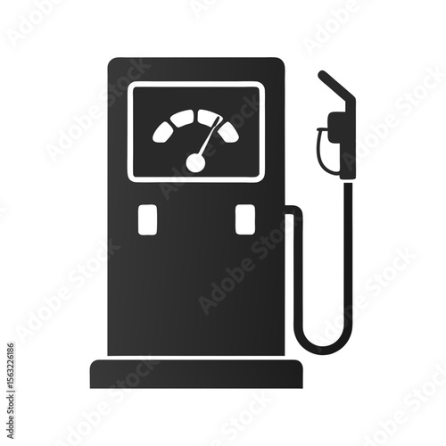 Gas station fuel pump icon silhouette vector illustration