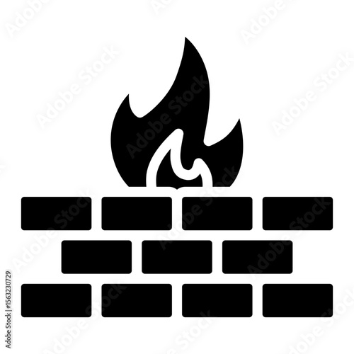 Firewall  Icon Element For Design