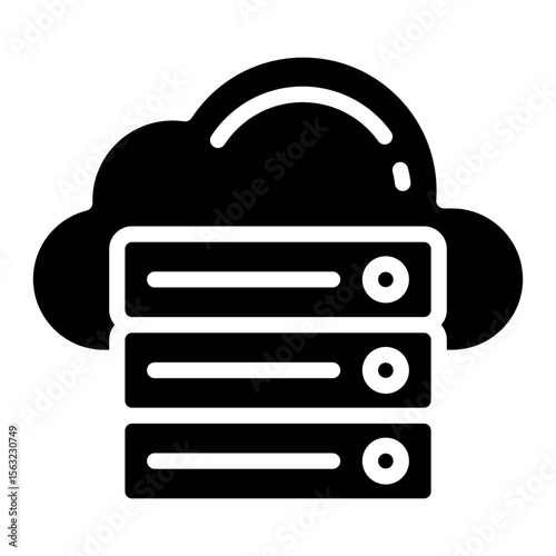 Cloud Storage  Icon Element For Design