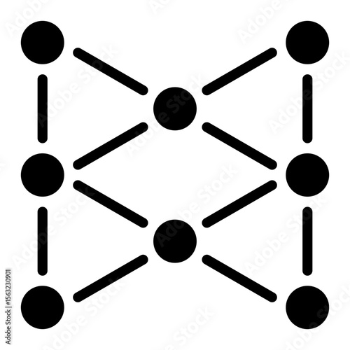 Neural Network  Icon Element For Design