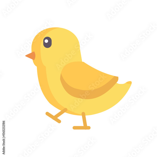 Little Chicken. Flat Icon. For Web and Apps. Stock Illustration
