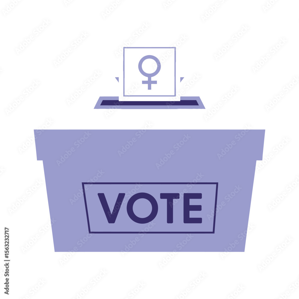 Fototapeta premium Voting Rights Feminism Icon. Two Tone Style Editable Design