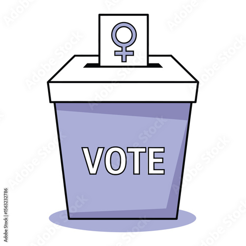 Editable Two Tone Feminism Vote Icon. Feminist Symbol Design

