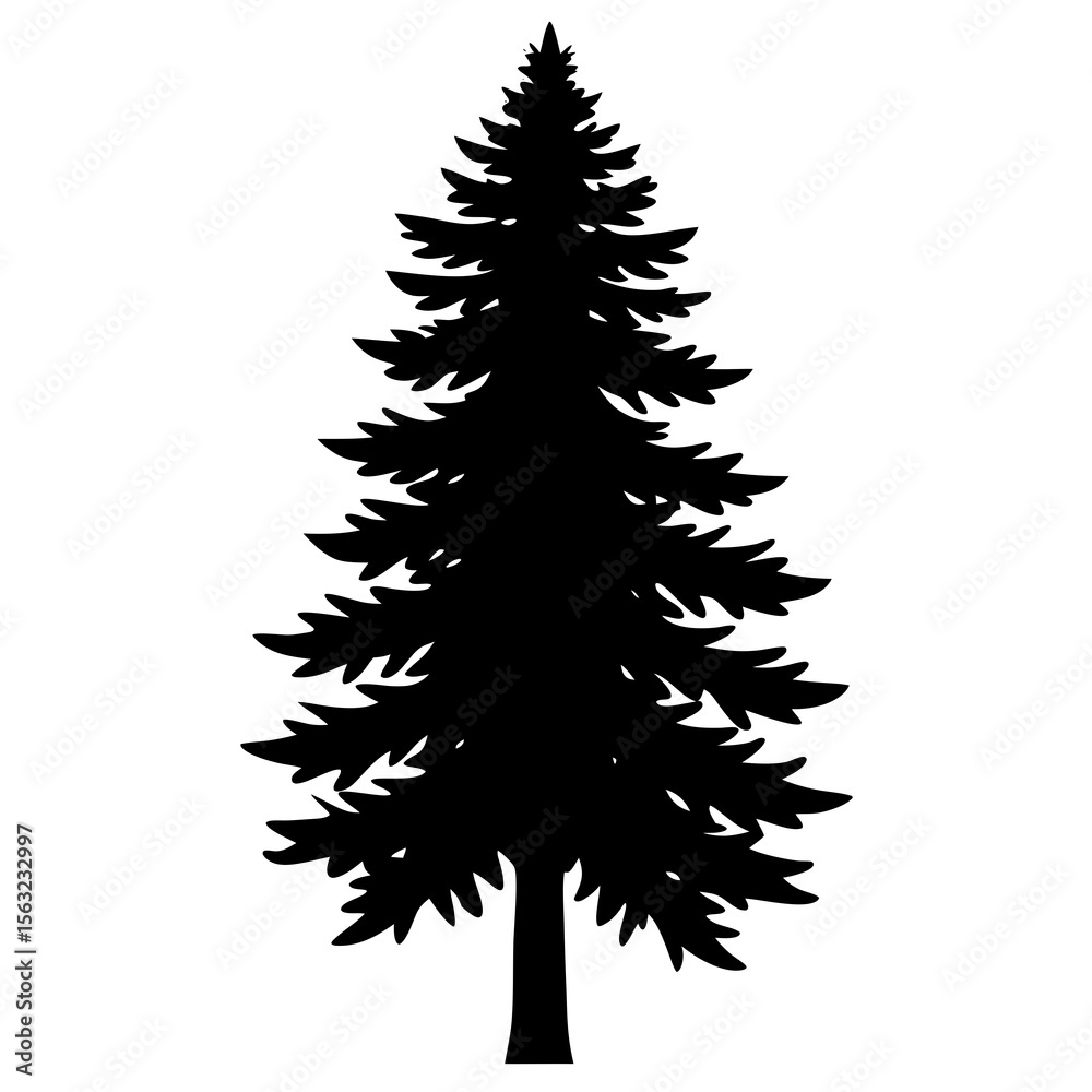Obraz premium christmas tree isolated on white