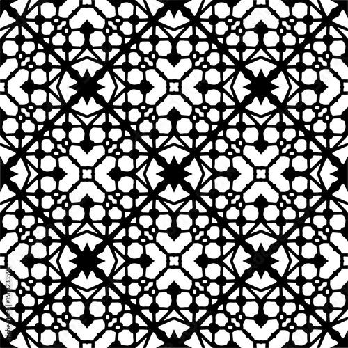 Abstract texture for fabric print, card, table cloth, furniture, banner, cover, invitation, decoration,weaving, plaid,wrapping,knitting. Repeating pattern.Black and white color.