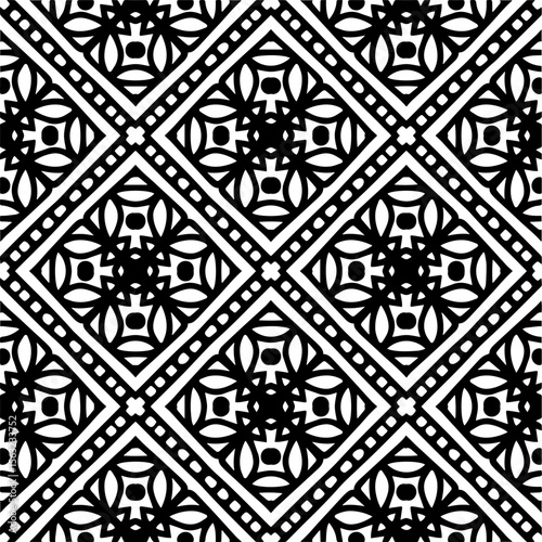 Abstract texture for fabric print, card, table cloth, furniture, banner, cover, invitation, decoration,weaving, plaid,wrapping,knitting. Repeating pattern.Black and white color.
