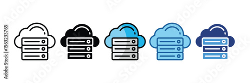 Cloud Storage  Icon Element For Design