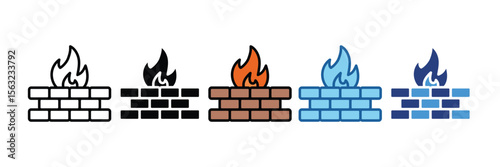 Firewall  Icon Element For Design