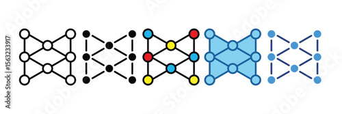 Neural Network  Icon Element For Design
