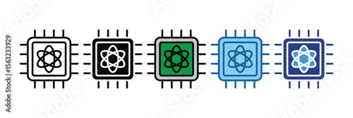Quantum Chip  Icon Element For Design