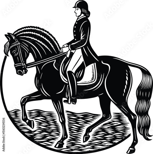 A striking vector silhouette illustration features a zebra and horse, possibly a stallion, crossing the road, evoking an equestrian sport or a farm animal scene