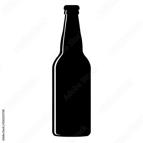 beer bottle isolated on white