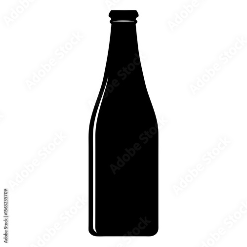 beer bottle isolated on white